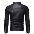 thumbnail image 4 of 2024 Mens Pu Leather Jacket Motorcycle Biker Men‘s Jackets Autumn Winter Warm Black Outdoor Outwear Coats Plus Szie 5Xl, 4 of 7