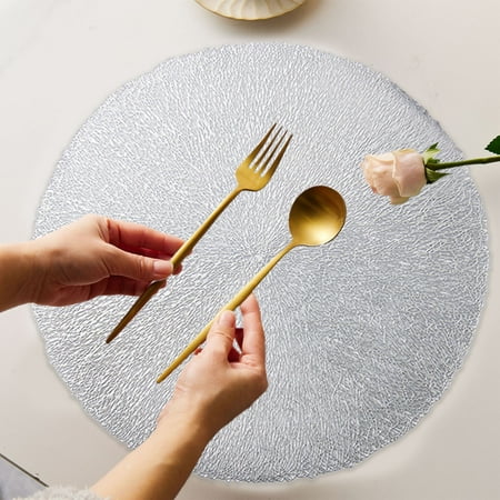 PVC Washable Non-Slip Multi Functional Mats Heat Insulation Pad Fashewelry Out Rose Place Mats for Kitchen Holiday Party Wedding Dinning Table Decoration PVC Washable Non-Slip Multi Functional Mats Heat Insulation Pad Fashewelry Out Rose Place Mats for Kitchen Holiday Party Wedding Dinning Table Decoration