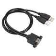 thumbnail image 1 of Línea De Extensión - De Doble Puerto USB 2.0 De De 0.9 Pies Con Orificio Fijo Soledad Doble cable USB macho a hembra, 1 of 10