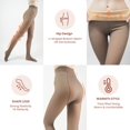 thumbnail image 2 of Medias con forro polar X-CHENG falsas translúcidas para mujer, 2 of 6
