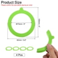 thumbnail image 2 of Uxcell 4 Pcs Rubber Seals for Glass Jars 3.6 inch OD Silicone Sealing Ring for Canning Storage Green, 2 of 6
