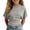 Grey, variant on REDARER Girls Crew Neck Batwing Sleeve T-Shirt Solid Ruched Waist Casual Summer Stretchy Daily Top,13-14 Years