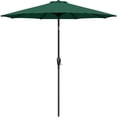 thumbnail image 1 of CHUANK Parasol de Marché Extérieur 9 Pieds avec Inclinaison à Bouton et 8 Nervures Robustes Vert, 1 of 6