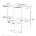 thumbnail image 2 of Costway Wall Mounted Adjustable Closet Organizer Custom Metal Closet, 2 of 4