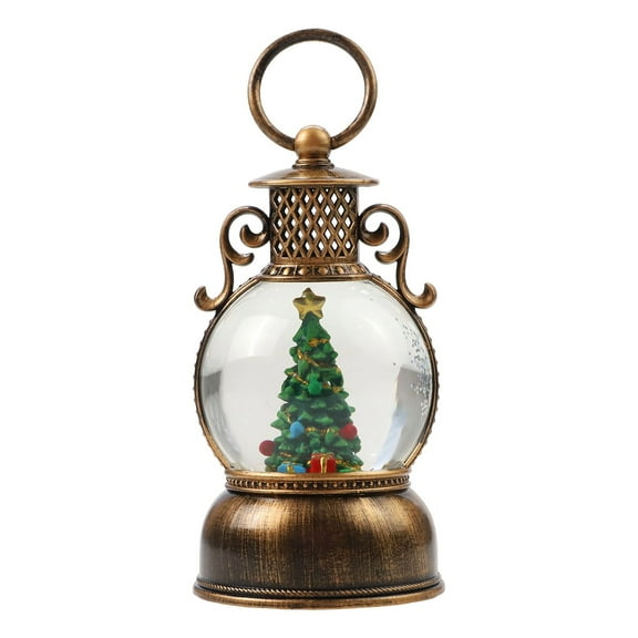 Christmas Water-Filled Light With Snowflakes Balls Christmas Atmosphere Ornament