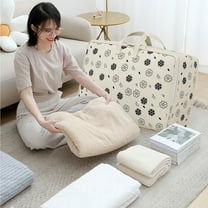 Clearance Under $5! InsCrazy Clothes and Quilt Storage Bags Quilt Clothes Clothing Luggage Thickened Waterproof Storage Basket for Bedroom Clothes Comforter Blankets and Pillows