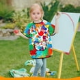 thumbnail image 4 of ZXLBBD Kids Art Smock with Long Sleeve Painting Apron for Child Boys Girls Craft Protective Coverall with Pocket Casual Comfort Soft, 4 of 5