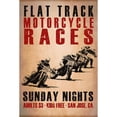 thumbnail image 3 of Rogan, Mark 13x18 Black Modern Framed Museum Art Print Titled - Flat Track Racers, 3 of 5