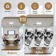 thumbnail image 5 of Horror Skull Window Privacy Film, Black Skeleton Spooky Halloween Static Cling UV Sun Blocking Heat Control Window Tint Day and Night, Non-Adhesive Reusable One Way Windows Privacy Cover 23.6''x59'', 5 of 7