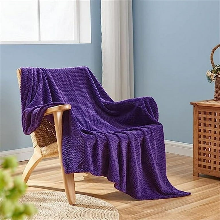 Purple soft throw blanket hotsell