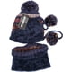 thumbnail image 2 of Gorro de invierno, conjunto de bufanda circular peruana, gorros con orejeras para esquiar, doble capa, 2 of 5