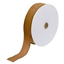 Velvet Ribbon Single Face Spool Silky Velvet Fabric for Bouquets DIY Crafts Gift Wrapping Wedding Party Dark Brown_1 1/2 Inch x 10 Yard