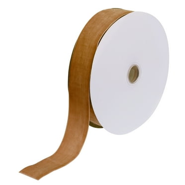 Velvet Ribbon Single Face Spool Silky Velvet Fabric for Bouquets DIY Crafts Gift Wrapping Wedding Party Dark Brown_1 1/2 Inch x 10 Yard