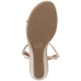 thumbnail image 4 of STYLE & COMPANY Womens Beige Braided Slip Resistant T-Strap Mulan Round Toe Wedge Slip On Slingback Sandal 9.5 M, 4 of 4