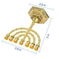 thumbnail image 4 of BRTAGG Menorah 7 Branch, 12 Tribes of Israel, Jerusalem Temple Jewish Candle Holder (5", Gold), 4 of 7