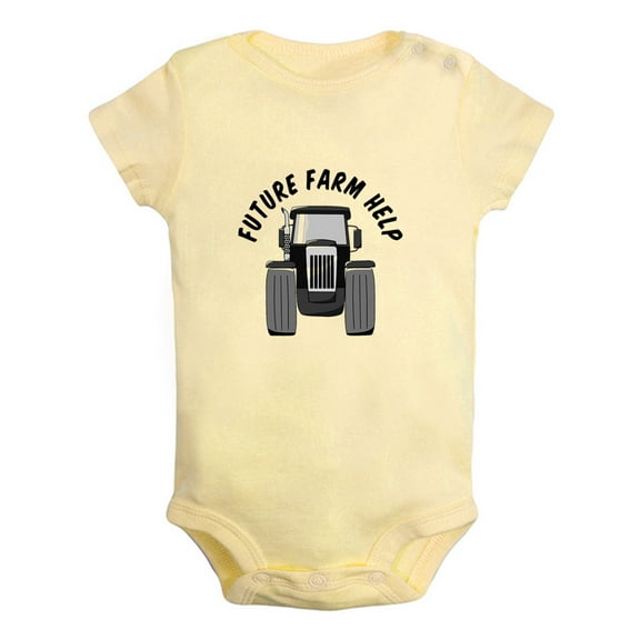 iDzn Future Farm Help Funny Rompers For Babies, Newborn Baby Unisex Bodysuits, Infant Jumpsuits, Toddler 0-24 Months Kids One-Piece Oufits