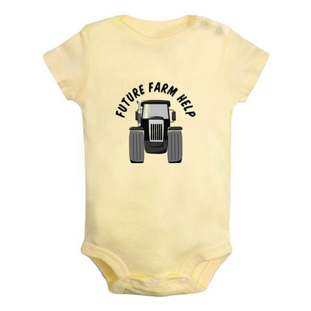 

iDzn Future Farm Help Funny Rompers For Babies Newborn Baby Unisex Bodysuits Infant Jumpsuits Toddler 0-24 Months Kids One-Piece Oufits