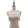 thumbnail image 1 of paire De Cols En Tissu Doubl D'organza - Or Blanc Pour La Couture, Taille Unique, 1 of 5