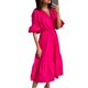 thumbnail image 4 of SAYOO Vestido de verano de mujer, vestido de moda de cuello V de color sólido y esponjoso SAYOO moda, 4 of 6