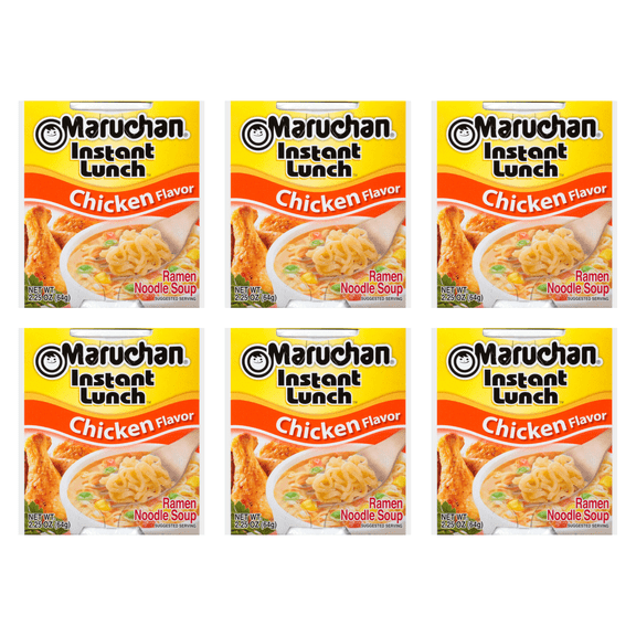 Maruchan Instant Lunch Beef Flavor Noodle Soup, 2.25 oz (Pack of 6)