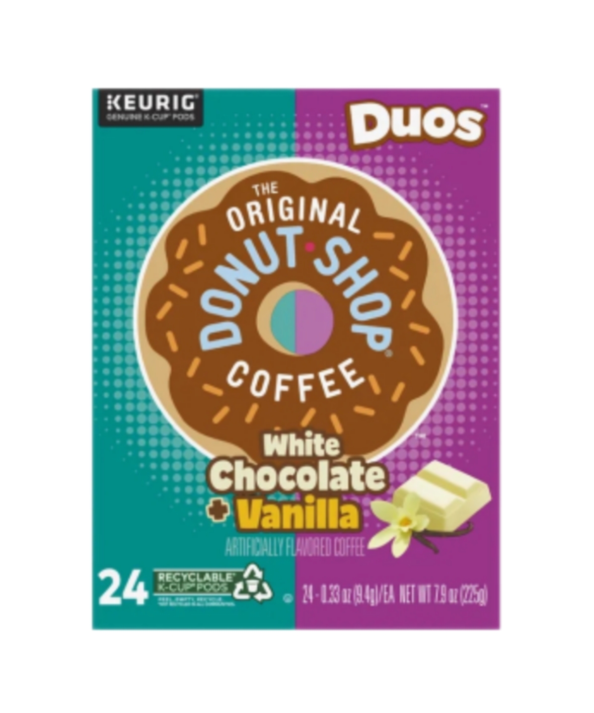 The Original Donut Shop Duos White Chocolate + Vanilla Coffee K Cups Pods, 48 K Cups Total
