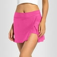 thumbnail image 2 of Swim Shorts Women Swim Skirt Belly Tightening Built In High Waisted Solid Split Swimsuit, 2 of 5