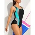 thumbnail image 5 of BeautyIn Women One Piece Athletic Swimsuits Modest Colorblock Swimwear with Swim Bra, 5 of 6