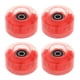 thumbnail image 2 of Paquete de 4 ruedas luminosas para patines de cuatro ruedas con rodamientos, patineta de doble fila rojo, 2 of 9