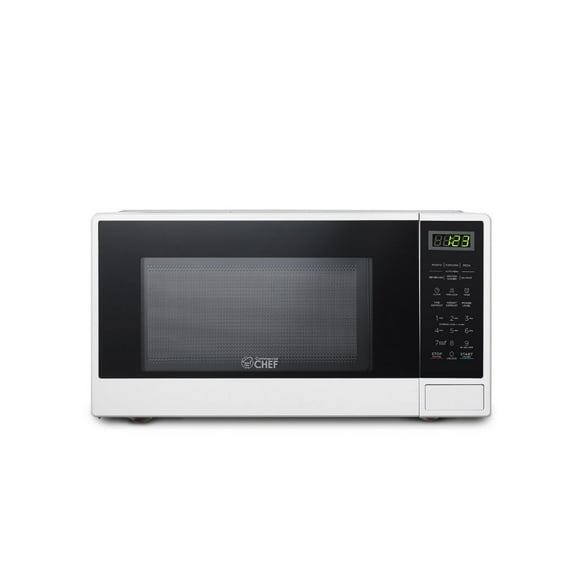 1.1 Cu Ft Microwave with 10 Power Levels, Small Microwave with Push Button, 1000W Countertop Microwave