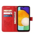 thumbnail image 3 of SaniMore Case for Samsung Galaxy A14 5G (6.6" 2023), PU Leather Full-body Protective Cover with Luxury Embossed Butterfly [Wrist Strap & Card Slots & Flip Kickstand] Shockproof Wallet Cover, Red, 3 of 10