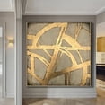 thumbnail image 3 of Handmade Golden Color Painting Canvas work Intersecting Elegance Gold Grey Abstract Crossroads Textured Painting Wall Art, 3 of 8