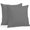 Gray, variant on Throw Pillow Covers 16x16 Inch Set of 2, Pure Dark Grey Waterproof Outdoor Pillow Covers, Simple Solid Color Decorative Cushion Pillowcases for Couch, Sofa, Bed, Garden, Patio