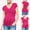 Hot Pink, variant on SEMPAI Women's Maternity Shirts Short Sleeve Pregnancy Tops Summer Blouses Casual Wrap V-Neck Ruched Pregnant Tunic Tee