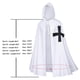 thumbnail image 4 of Capa de cruzado para Halloween, disfraz de caballero templario medieval, capa blanca y negra para adultos y niños., 4 of 4