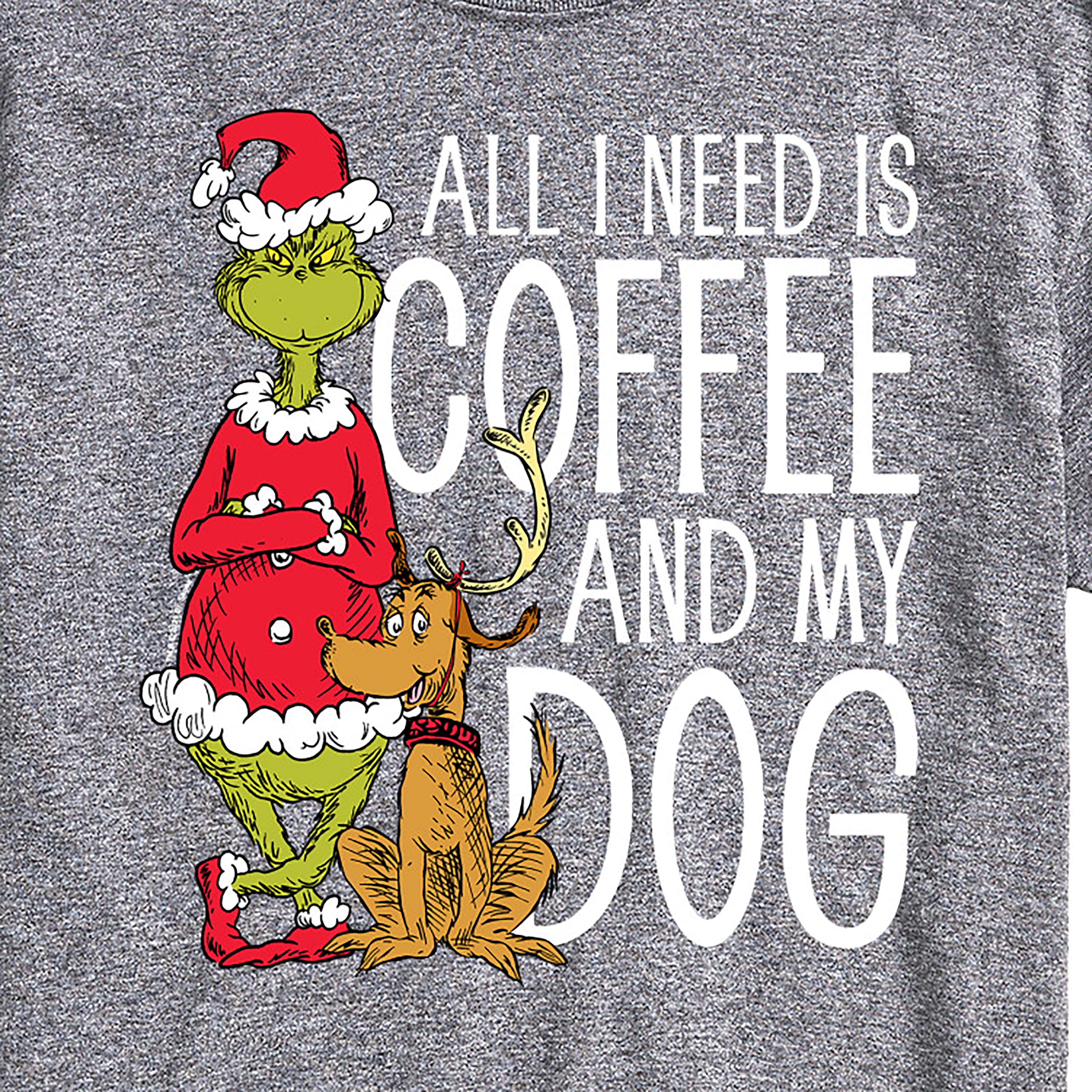 The Grinch - All I Need Is Coffee And My Dog - Men's Short Sleeve Graphic  T-Shirt - Walmart.com