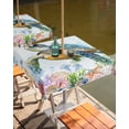 thumbnail image 2 of Fsddascl Sea Turtle Coastal Outdoor Tablecloth - 54x54 Inch Square Dining Table Cover, Blue Nautical Summer Beach Ocean Waterproof Outdoor Table Cloth with Umbrella Hole & Zipper for Picnic/Patio, 2 of 7