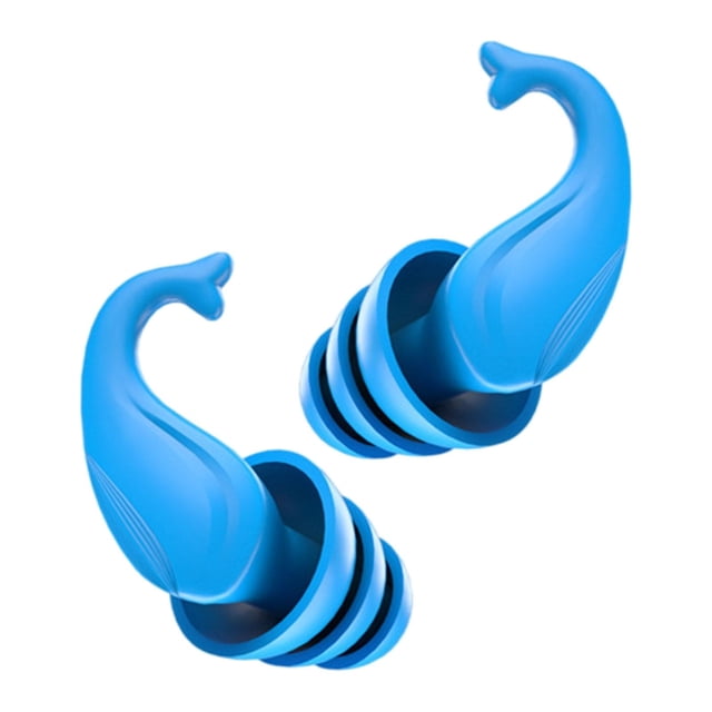 Xuanheng Bouchons d'Oreilles Étanches pour la Natation, Réduction de Bruit pour Voyage Travail Surf Bleu