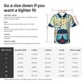 thumbnail image 5 of Kll Men'S Hawaiian Shirt Short Sleeve Button Down Beach Shirts-Black Head Woman With Marijuana Hair, 5 of 7