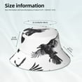 thumbnail image 3 of Bingfone Monochrome Flying Ravens Bucket Hat for Men Women,Packable Reversible Printed Sun Hats,Fisherman Outdoor Travel Hiking Beach Caps, 3 of 7