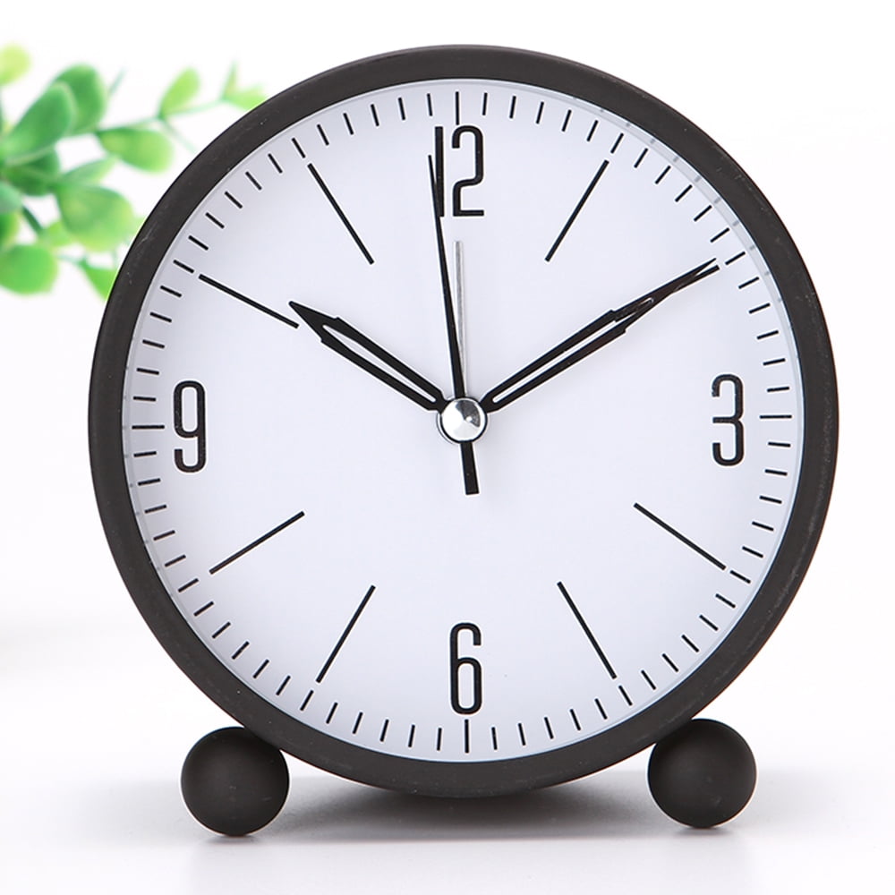 Willstar Modern Silent Sweep Alarm Clocks Bedside Non Ticking Battery
