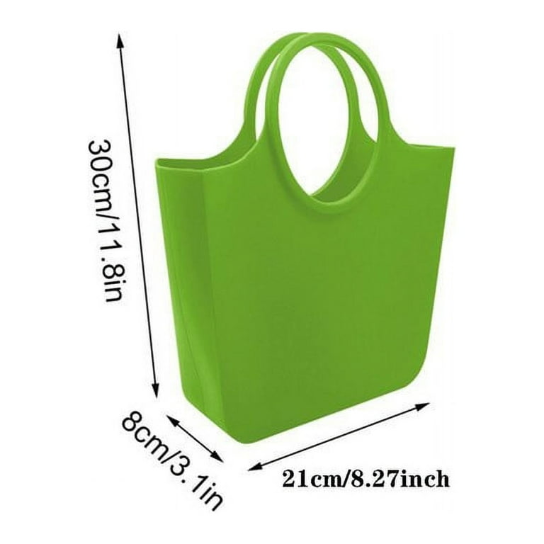 Silicone Rubber Products Tote Bag Silicone Tote Bag Bathroom Storage Bag Bath Beach Outdoor Carrying Bag Underarm Bag Women s Size One size Green