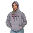 thumbnail image 3 of Hope Breast Cancer Awareness Ribbon Women Plus Size Graphic Pullover Hoodie Brisco Brands 3X, 3 of 3