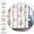 thumbnail image 3 of Cherry Blossom Shower Curtain Sets Women''s Handbag Envelope Farmhouse Floral Shower Curtains for Girls Bathroom Decor Fashion Romantic Fabric Waterproof Bath Curtain with Hooks 72x72 Inches, 3 of 6