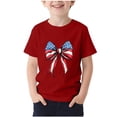 thumbnail image 1 of T-Shirt pour Enfants, Imprimé de la Fête de l'Indépendance à Manches Courtes et Col Rond, Haut Décontracté et Polyvalent pour Garçons et Filles de 3 à 15 Ans, 1 of 5