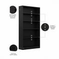thumbnail image 3 of Bush Furniture Universal 5 Shelf Bookcase in Classic Black, 3 of 7