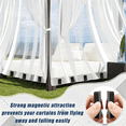 XIBUFE 18 Pcs Outdoor Curtain Weights,Plastic Wrapped Magnetic Drapery ...