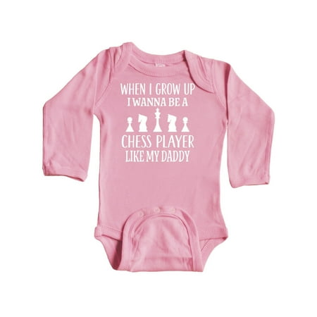 

Inktastic Chess Player Childs Game Gift Gift Baby Boy or Baby Girl Long Sleeve Bodysuit