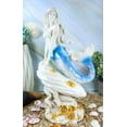 thumbnail image 6 of Ebros Capiz Blue Ombre Tail Mermaid Leaning On Rock By Sea Coral Reef Statue, 6 of 6
