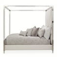 thumbnail image 3 of Michael Amini Penthouse Eastern King Canopy Bed - Frosted Linen, 3 of 14