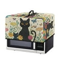 thumbnail image 7 of TSOVTHRID Black Cat Floral Butterfly Print Microwave Oven Dust Cover Heavy Duty Microwave Oven Cover Dust-Proof Kitchen Machine Covers Case Protections for Toaster Oven, 20.9"W x 15.7"D x 12.4"H, L, 7 of 7